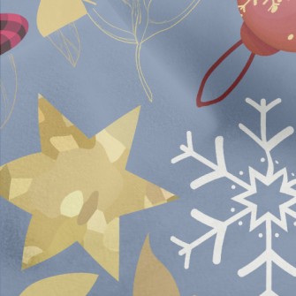 Snowflake Gold Star Decoration Micro Fleece