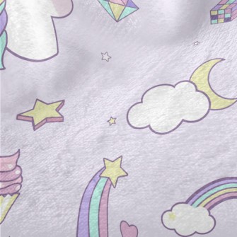 Colored Diamond Unicorn Minky