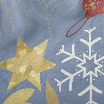 Snowflake Gold Star Decoration Minky