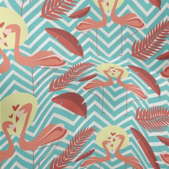Flamingo In Love Lightweight Performance Linen
