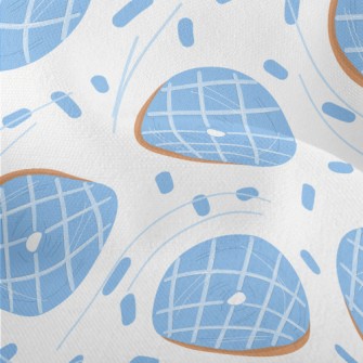 Water Blue Checkered Donut Lightweight Performance Linen