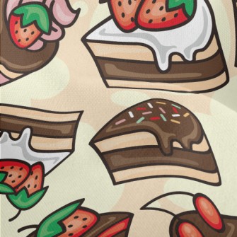 Strawberry Chocolate Cake Lightweight Performance Linen