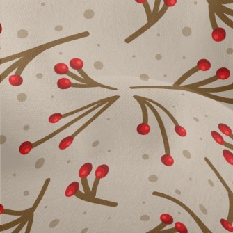 Small Berry Branch Lightweight Performance Linen