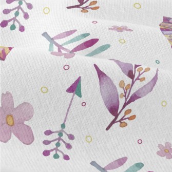 Watercolor Doodle Leaves Modern Jersey