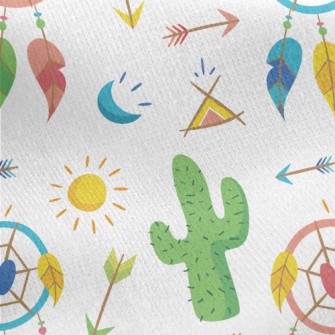 Colorful Dream Catcher With Ar Jersey Backed Fleece