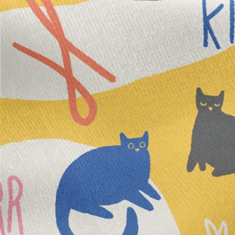 Artistic Kitten Jersey Backed Fleece
