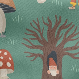 Mushroom Village Elf Jersey Backed Fleece