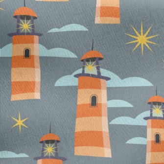 Guiding Lighthouse Jersey Backed Fleece