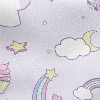 Colored Diamond Unicorn Jersey Backed Fleece