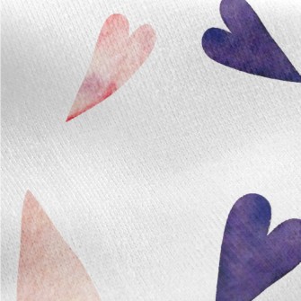 Watercolor Heart Perfume Jersey Backed Fleece