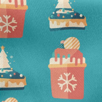 Christmas Tree Cake Jersey Backed Fleece