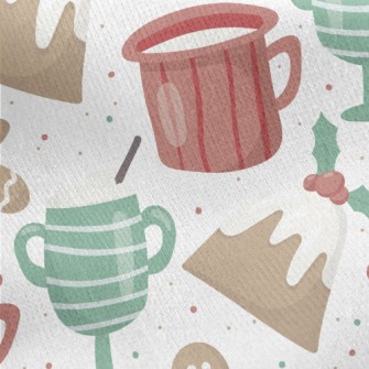 Gingerbread Cookies With Cup Jersey Backed Fleece