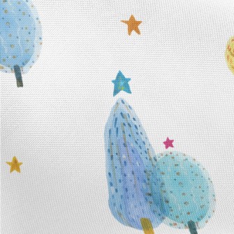 Watercolor Christmas Tree Pongee