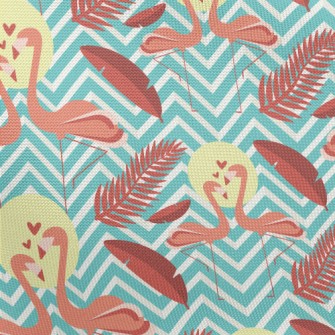 Flamingo In Love Pongee