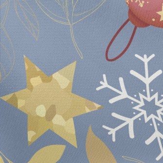 Snowflake Gold Star Decoration Pongee