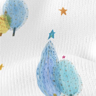 Watercolor Christmas Tree Stretch Jersey