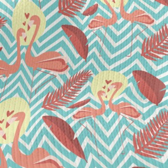 Flamingo In Love Stretch Jersey