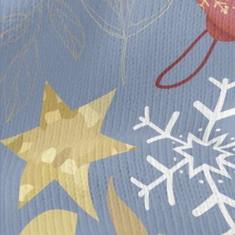 Snowflake Gold Star Decoration Stretch Jersey