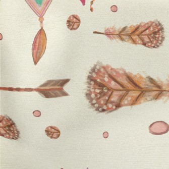 Art Watercolor Arrow History Lightweight Cotton Poplin