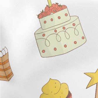 Various Celebration Cakes Lightweight Cotton Poplin