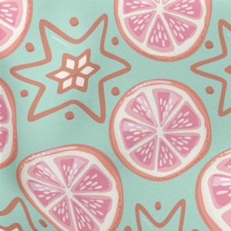 Sweet And Juicy Grapefruit Lightweight Cotton Poplin