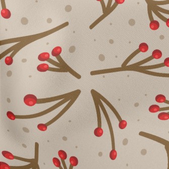 Small Berry Branch Lightweight Cotton Poplin