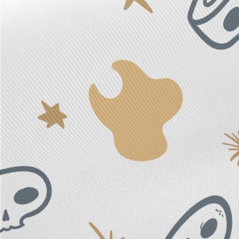 Gold Teeth Skull Midweight Cotton Poplin