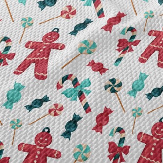Gingerbread Man Decorated Cand Birdseye Piqué