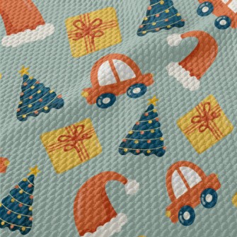 Santa Hat Christmas Tree Birdseye Piqué