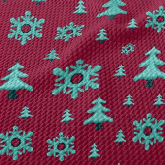 Giant Snowflake Christmas Tree Birdseye Piqué