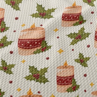 Christmas Candles Christmas Re Birdseye Piqué