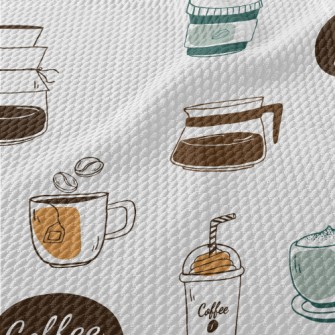 Simple Coffee House Birdseye Piqué