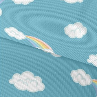 White Clouds And Rainbow Waterproof Oxford