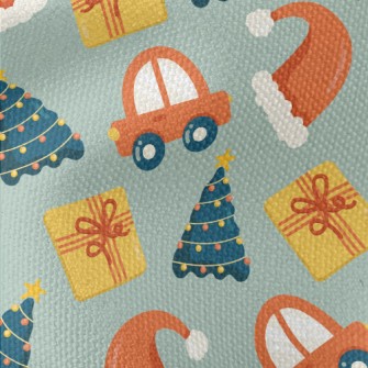 Santa Hat Christmas Tree Waterproof Canvas