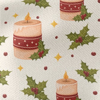 Christmas Candles Christmas Re Waterproof Canvas