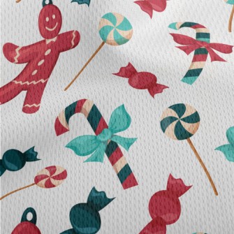 Gingerbread Man Decorated Cand Athletic Mesh Flat Back