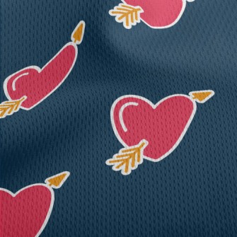 Creative Arrow Piercing Heart Athletic Mesh Flat Back
