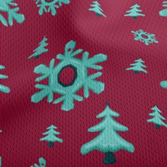 Giant Snowflake Christmas Tree Athletic Mesh Flat Back