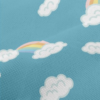 White Clouds And Rainbow Performance Linen