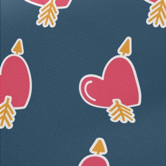 Creative Arrow Piercing Heart Twill