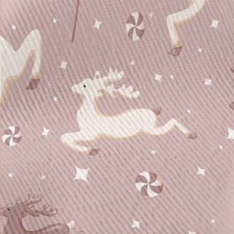 Flying Christmas Reindeer Standard Corduroy