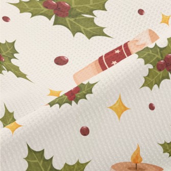 Christmas Candles Christmas Re Piqué