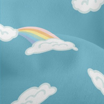 White Clouds And Rainbow Lightweight Performance Linen