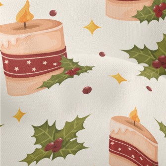 Christmas Candles Christmas Re Lightweight Performance Linen