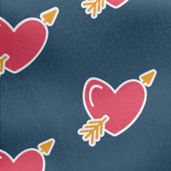Creative Arrow Piercing Heart Jersey Backed Fleece