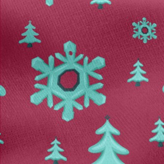 Giant Snowflake Christmas Tree Jersey Backed Fleece