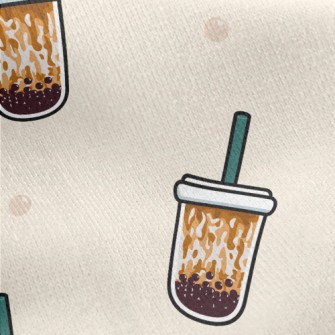 Brown Sugar Pearl Milk Tea Jersey Backed Fleece