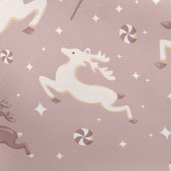 Flying Christmas Reindeer Pongee
