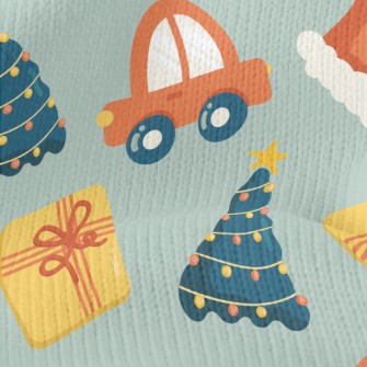 Santa Hat Christmas Tree Stretch Jersey