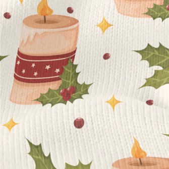 Christmas Candles Christmas Re Stretch Jersey
